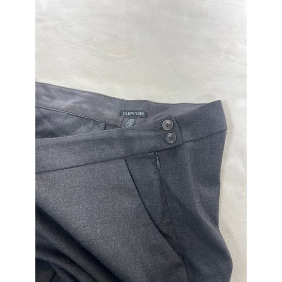 Eileen Fisher Charcoal Gray Trouser Wool Stretch Office Work Pant Women's 14 - Picture 5 of 8